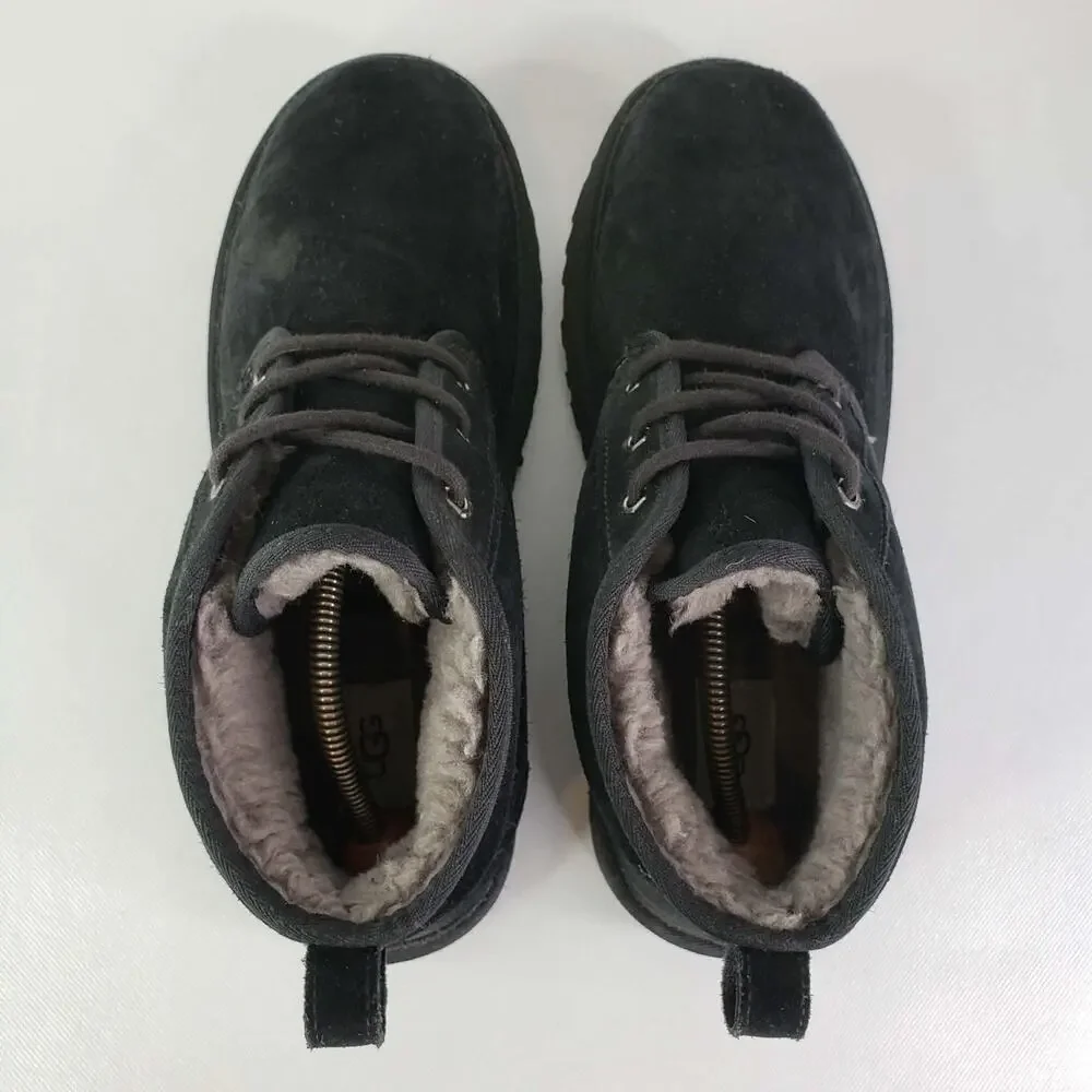 UGG Boot Neumel Men's Chukka Ankle US Size 13 Black Suede Lace Up